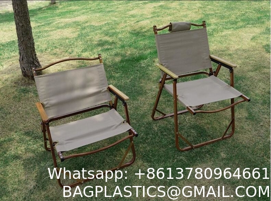 Kermit Chair Foldable Portable Ultra-Light Metal Chair, Portable Wood Beach Chairs, Outdoor Folding Chair
