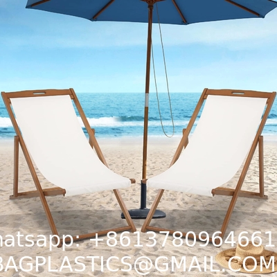 Patio Sling Chairs Outdoor Portable Folding Adjustable Beach Chairs Polyester Fabric Aluminum Chair Set Cushion