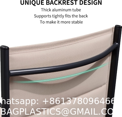 Outdoor Lounge Chair Set Aluminum Patio Chaise Lounger Side Table and Pillow Outside Pool Beach Sunbathing Tann