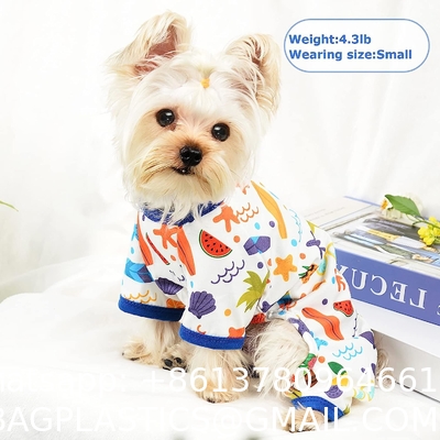 Dog Pajamas for Small Dogs Boy Girl Cute Dog Clothes Soft Stretch Chihuahua Yorkie Clothes Onesies Summer Puppy