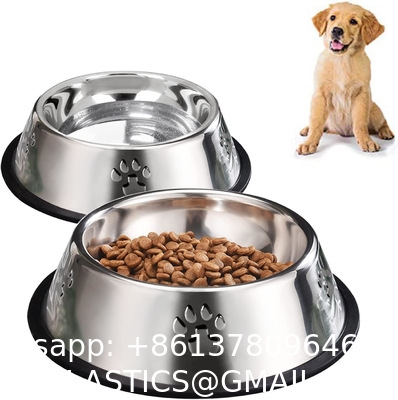 Stainless Steel Dog Bowls, Dog Feeding Bowls, Dog Plate Bowls with Rubber Base,Small Pet Feeder Water Bowls