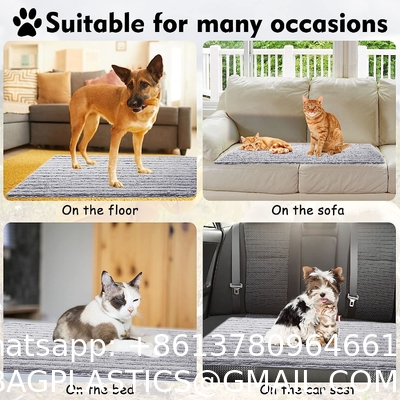 Self Warming Dog Bed Mat, Soft Plush Pet Sleeping Pad for Dog Cats, Winter Pet Blanket for Dog Bed, Couch, Sofa, Car