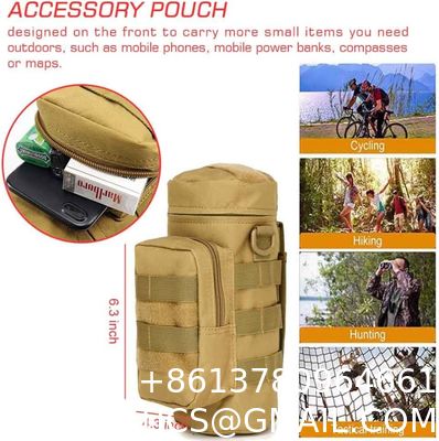 Tactical Molle Water Pouch, Tactical Bottle Holder ornaments Water Bottle Bag Hydration Carrier H20 Pouch Kettle Pouch