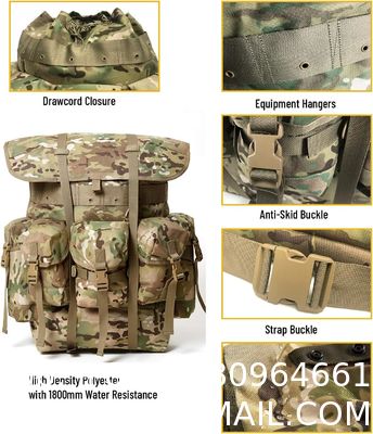 Hiking Waterproof Army Waist Rucksack, ornaments Pack Army Survival Combat Rucksack Backpack