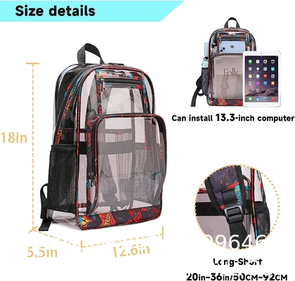 Clear Backpack Heavy Duty Kids Backpacks for Boys Clear Bookbag Stadium Approved Transparent Bags