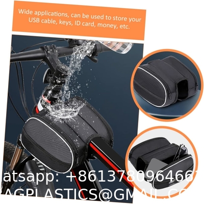 Bike Phone Front Frame Bag Waterproof Bicycle Handlebar Bag With Touch Screen Cell Phone Case Holder Cycling Storage