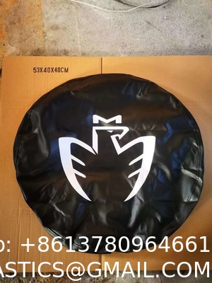 Custom LOGO 4WD 14"15"16"17" PU PVC Tyre Storage Water Proof Wheel Carrier Rear Car Spare Tire Cover For Off-Road Vehicl