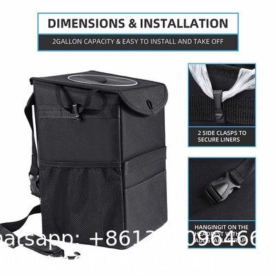 Auto Accessories Car Garbage Can with Car Liner Removable Storage Bag and Wet Tissue Holder 100% Leak-Proof