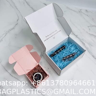 Corrugated Lipstick Mailer Box With Logo, Pink Mailing Paper Box For Packaging, Custom Logo Cosmetic Packaging Ship