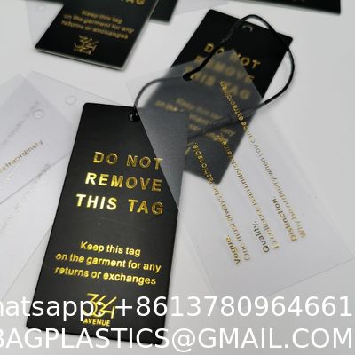 Wholesale Cloth Tag Gold Foil Printing Tag For Garment Jeans Customized Coated Paper Hangtag For Clothing Own Logo