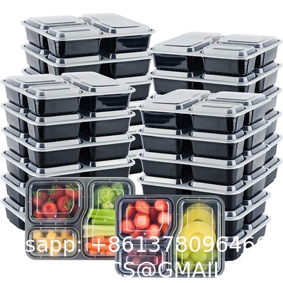 Hotsell Microwavable Custom 5 6 Compartment Bento Food Containers Take Away Disposable Plastic Lunch Bento Box