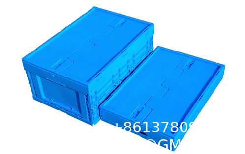 Storage Tote Distribution Container With Hinged Attached Lid Industrial Plastic Stackable Storage KeepBox Tote Container