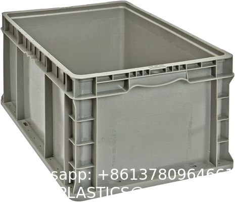 Industrial Plastic Stackable Storage KeepBox Tote Container With Hinged Attached Lid Storage Tote Distribution Container with Hinged Attached Lid