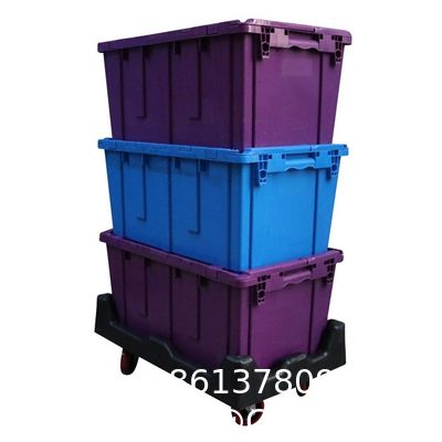 High Strength Stacking And Nest Warehouse Logistic Turnover Round Trip Totes With Hinged Lid Round Trip Plastic Totes Attached Lid Container Nest Storage Tote Box Distribution Warehouse Storage