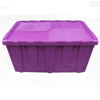 High Strength Stacking And Nest Warehouse Logistic Turnover Round Trip Totes With Hinged Lid Round Trip Plastic Totes Attached Lid Container Nest Storage Tote Box Distribution Warehouse Storage