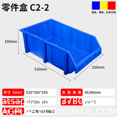 Small Parts Storage Solution Virgin Plastic PP Stack Hang Bins For Organizing Storage Boxes & Bins For Tool & Packaging Use