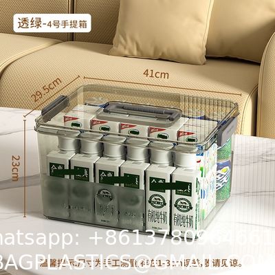 Recyclable container Transparent Storage Box Household Plastic Storage Box Books Snacks Clothes Large Box Toy Storage Lego Storage Box