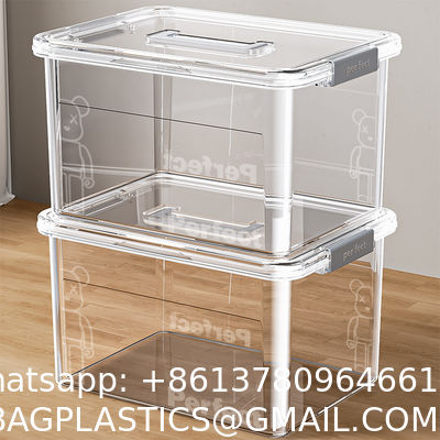 Pack Latching Lid Large Clear Plastic Storage Bins With Lids, Quart,  Latch - Stackable Container Boxes For Home, Bathroom, And Office Organization