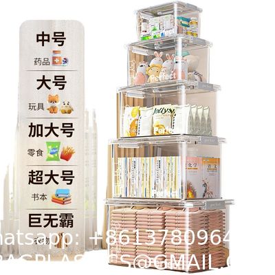 Pack Latching Lid Large Clear Plastic Storage Bins With Lids, Quart,  Latch - Stackable Container Boxes For Home, Bathroom, And Office Organization