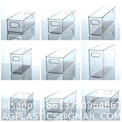 Clear Stackable Storage Bins With Lids, Large Plastic Containers With Handle For Pantry Organizer And Storage,Perfect For Bathroom,Cabinet,Kitchen,Fridge,Closet Organization