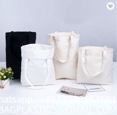 Custom Cotton Canvas Tote Bag Cotton Canvas Bag Reusable Shopping Bags Silk Screen Branded Strap Tote Bag Cotton Canvas Shopping Bag Custom Printed Logo Recycled Cotton Canvas Shopping Tote Daily