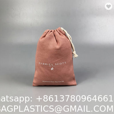 Multicolor Recyclable Cotton Produce Bags Drawstring Canvas Fabric Candy Bags OEM Pantone Color Printed Cotton Drawstring Pouch Draw String Gift Bag