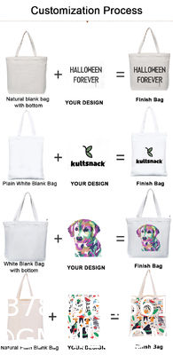 ODM Stripe Promotional Cotton Fabric Bag For Supermarket Shopping ODM Sturdy Canvas Plain Grocery Canvas Tote Bags Cotton Shoulder Bag