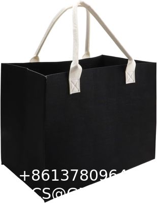 Biodegradable Sustainable Eco Friendly Green Felt Bag Storage High-Capacity Solid Color Two Shoulder Straps Custom Logo Felt Tote Bag Shopping