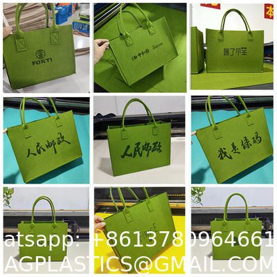 Leisure Commuting Tote Felt Bag Is A Must-Have For Going Out And Can Be Customized In Color And Size Reusable Felt Shopping Bag Gift Eco Promotion Custom Cotton Canvas Tote Bag with logo