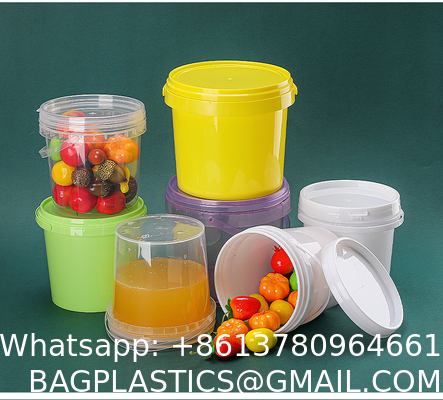 Plastic Deli Containers With Lids Ice Cream Containers Buckets Square Food Storage Containers Freezer Safe For Kitchen Party Drinks Snacks Fruits Desserts