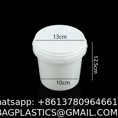 Airtight Clear Plastic Bucket With Lid, Ice Buckets For Parties, Reusable Ice Cream Cup With Handle, Food Storage Container, Food Grade Freezer And Microwave Safe For Sauce, Soup