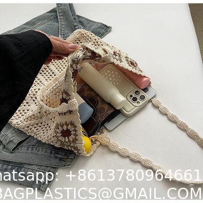 Raffia Straw Bags Tote Summer Beach Purses Wholesale New Ethnic Style Beach Bags Women Paper Straw Crochet Tote Bags Large Capacity Raffia Braided Handbags