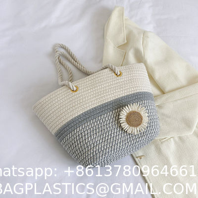 Crochet Raffia Knot Handbags Summer Beach Straw Knot Bag Fashion Summer High Quality Ladies Crochet Raffia Straw Beach Bag Tote Bag Striped Big Hand Bags