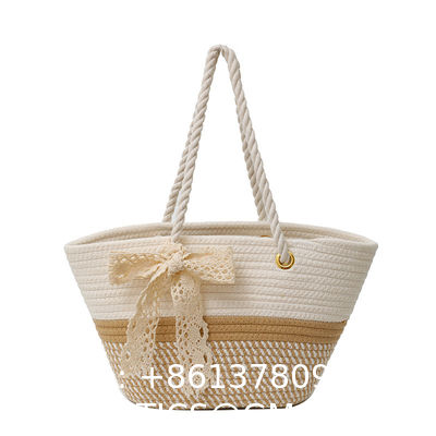Custom Logo Handmade Luxury Tote Handbag Beach Bag Straw Bags Tote Summer Beach Bag For Women Raffia Straw Crochet Pattern