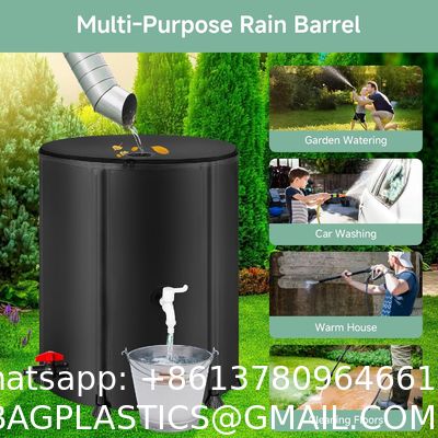 Collapsible Rain Barrel Water Storage Containers-53 Gallon Portable Rainwater Collect System Water Tank To Collect Rainwater From Gutter Downspout Water Catcher With Spigots,Filter&Overflow Kits