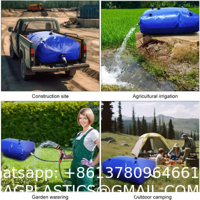 Large Capacity Portable Water Tank Containers, Bladder Tank For Drought Resistance, Fire Prevention, Emergency Water, Agricultural Irrigation Outdoor (110L/29Gal, Blue)