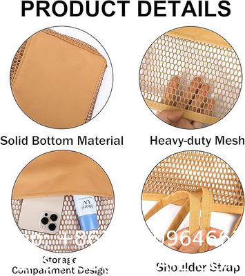 fashion tote bag, beach bag, Hot Sale Large Custom Logo Insulated Tote Foldable Bolso De Playa Eva Mesh Beach Bag Shoulder Handbag Beach Storage Bag