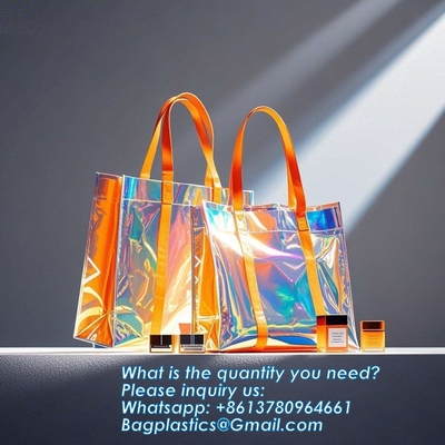 کیسه حمل و نقل وینیل نئون ژله ای کیف شانه ای ساحلی لیزری خرید تابستانی ساحل زنان پی وی سی کیف های شانه ای کیف های دستی شفاف ژله ای ضد آب هولوگرافی برای دختر