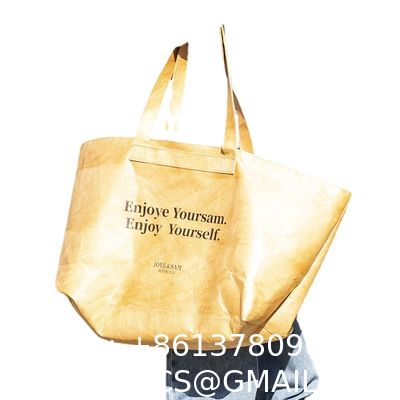 Tyvek And Kraft Paper Tote Bag, Large Size With Long Strap, Washable Eco Friendly Bag For Home, Office, Travel Tote Bag Women’s Kraft Paper Work Handbags Purses with Top Handle