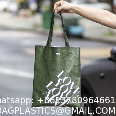 Grocery Bag, Tear Resistant Paper Tote Bag Custom Logo Size Printed Eco Friendly Cloth Tyvek Paper Reusable Organic Tote Bag Grocery Cotton Shopping Bags