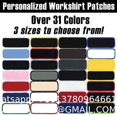 Name Patches Uniform Patches Work Shirt Patches Embroidered Patches Custom Logo Patches  Embroidery Patches Woven Patches Woven Hat Patches Embroidered Clothes Patches Fashion Logo Patches