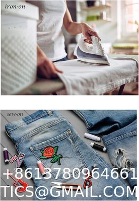 Custom Logo Embroidery Patches Wholesale Heat Press Designer Woven Patches Iron On Woven Hat Patches Embroidered For Clothes