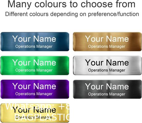 Metal Engraved Name Badge, Custom Name Tag, Personalized Plastic Or Metal ID Name Plate, Solid Brass Name Tag With Magnetic, Pin Or Clutch Back, Military, Police, Fire Department Name Badge ID Pin