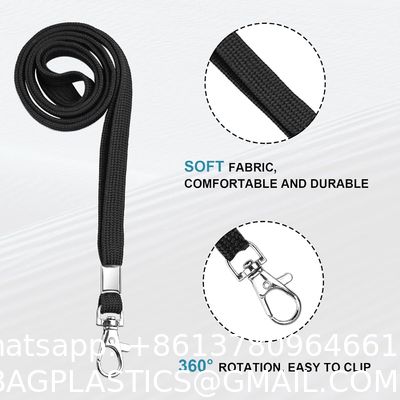 Pack Clear ID Badge Holder With Lanyard Black Lanyards With Vertical Waterproof ID Badge Holder For Office, School, Travel