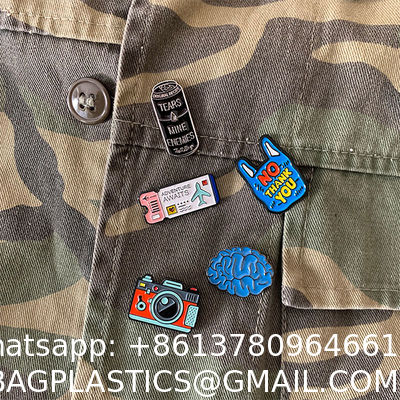 Customized School Badges Magnetic Stainless Steel UV Printed Cartoon Copper Aluminum Baked Varnish Plastic Metal Crafts Metal Pin Corporate School Feats Honor Emblem Badge Zinc Alloy Metal Badge