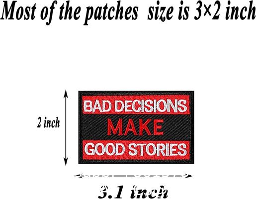 Garment Accessories, Tactical Morale Patch Bundle, Full Embroidery Loop And Hook Patches Set For Caps, Bags, Backpacks, Vest, Military Uniforms,Tactical Gears