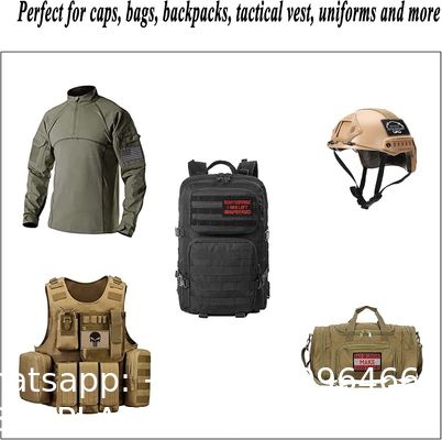 Garment Accessories, Tactical Morale Patch Bundle, Full Embroidery Loop And Hook Patches Set For Caps, Bags, Backpacks, Vest, ornaments Uniforms,Tactical Gears