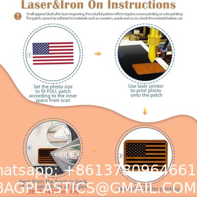 Laser Engraving Blanks Leatherette Khaki & Brown Hat Patches - PU Leather Iron On Hat Patches For DIY Custom Laserable Engravable Craft Gifts