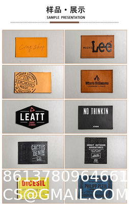 Laser Engraving Blanks Leatherette Khaki & Brown Hat Patches - PU Leather Iron On Hat Patches For DIY Custom Laserable Engravable Craft Gifts