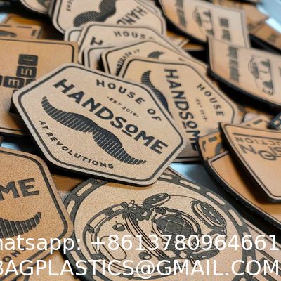 Best Supplier China Manufacturer Hot Sale Debossed Leather Logo Name Label Iron On Sew On Custom Leather Patch For Caps Hats Jeans